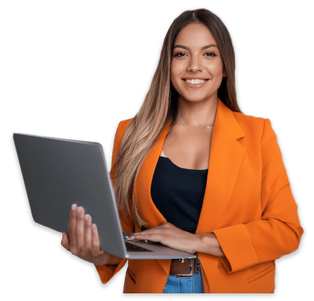 jovenes sonriendo y sosteniendo una tablet